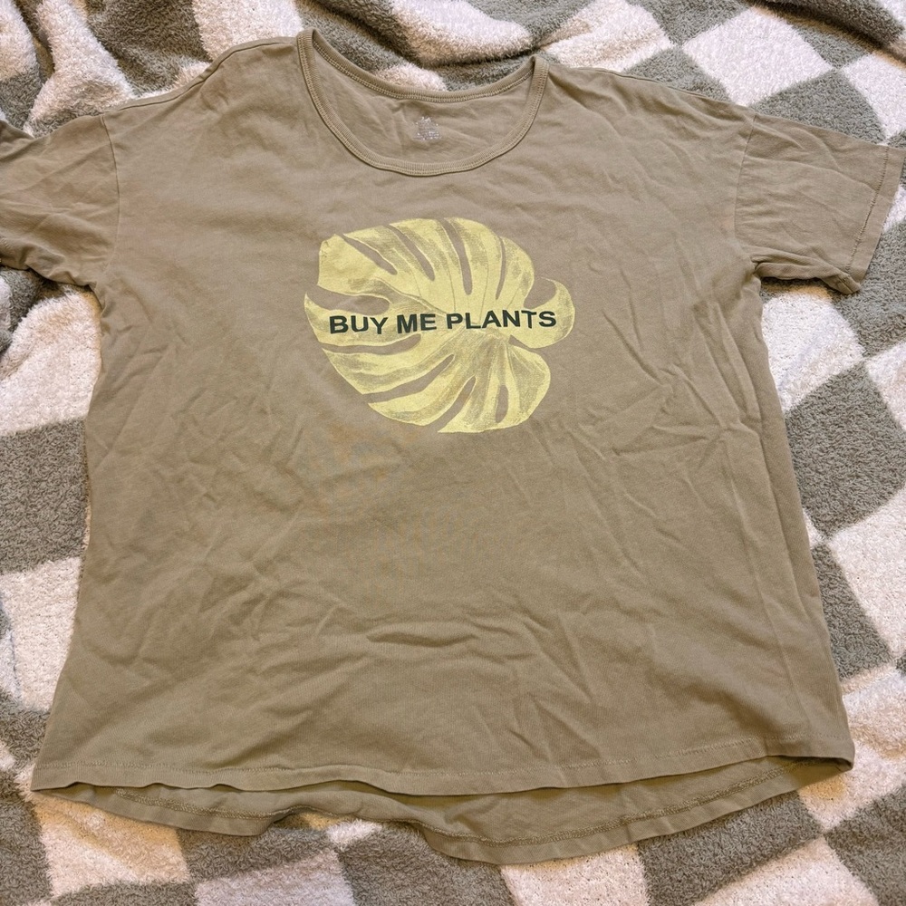 Offline by Aerie Buy Me Plants Monstera Graphic Tee Sleep Shirt Size Small